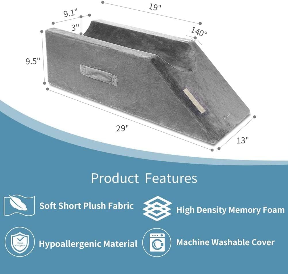 LightEase Memory Foam Leg Support Pillow with Handles