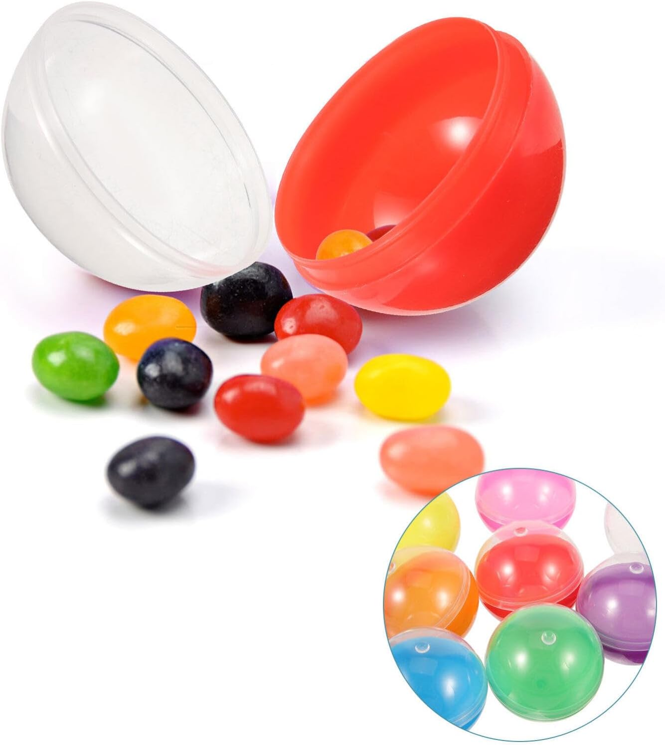 Cabilock 50pcs Fillable Round Acrylic Decorative Balls
