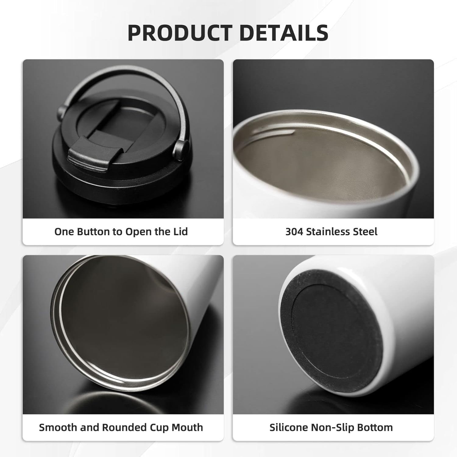 18oz Insulated Coffee Mug with Flip Lid