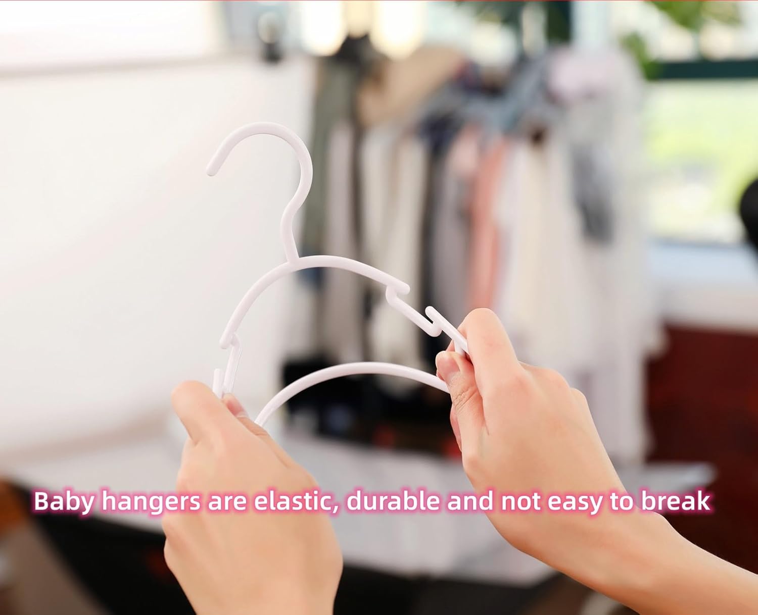 100 Pack White Baby Clothes Hangers for Newborn Storage
