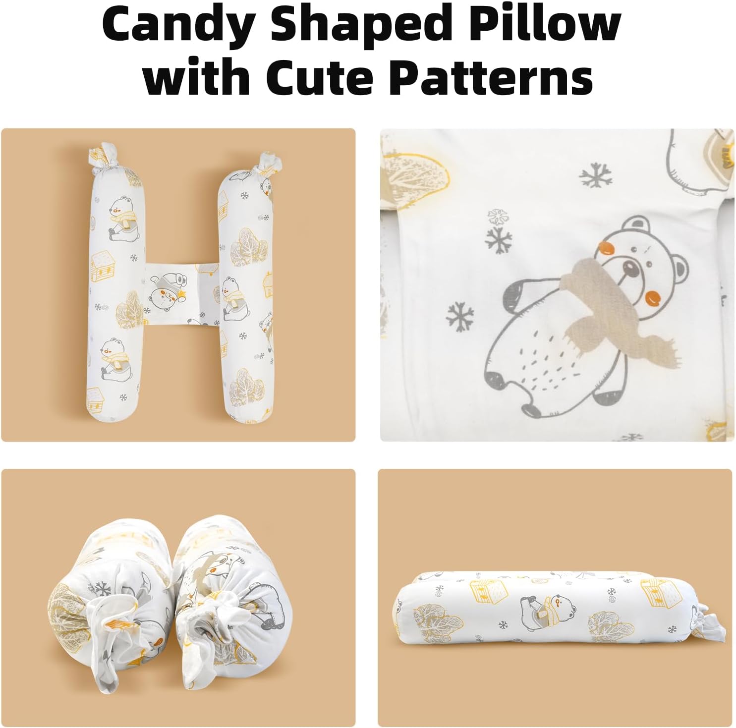 Reidio 1 Pair Adjustable Candy Shaped Throw Pillow
