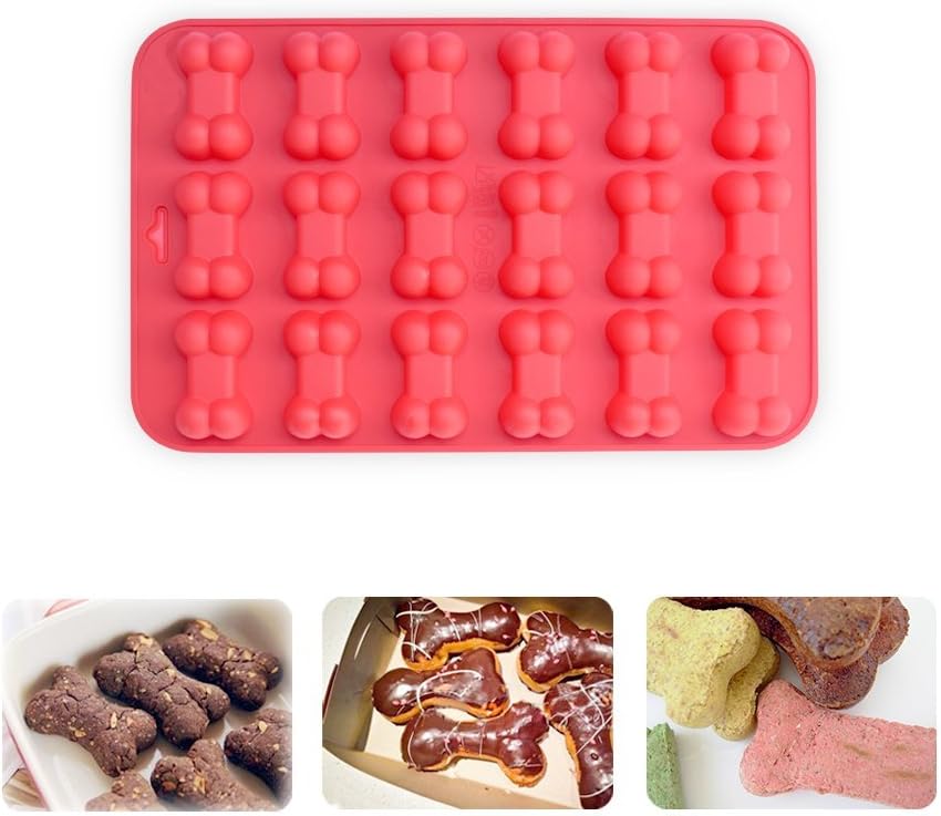 homEdge Puppy Paw and Bone Silicone Molds Set of 4PCS