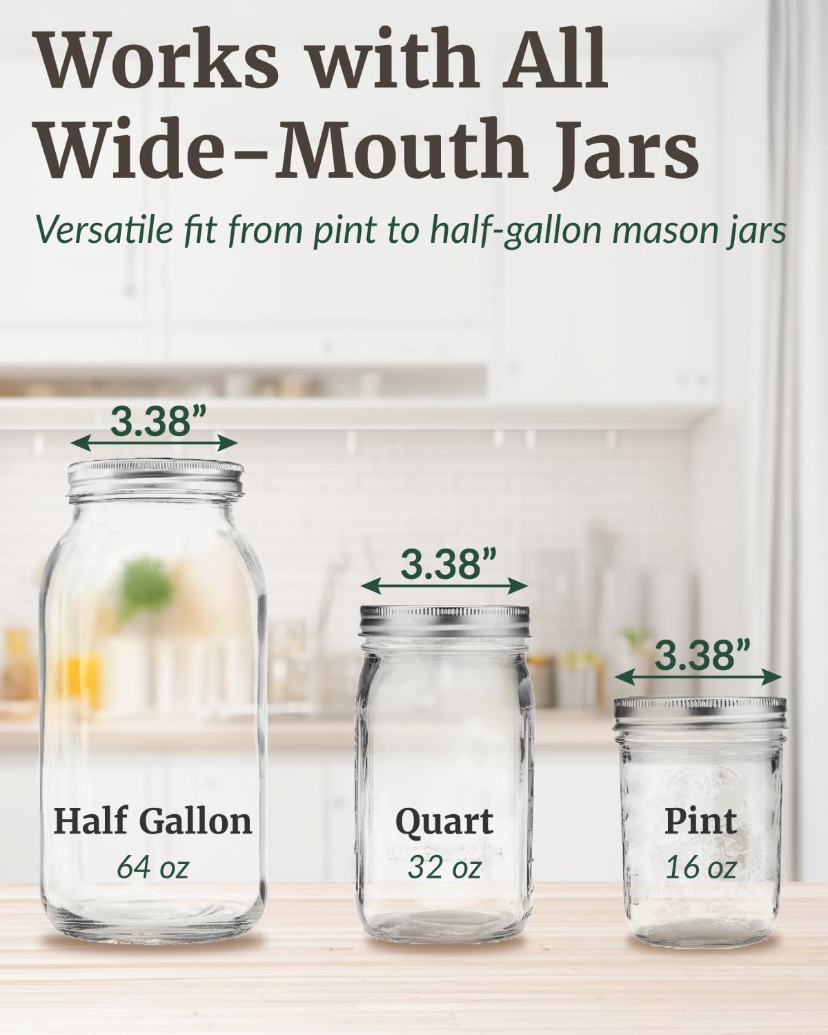Elementi Mason Jar Fermentation Lids Set of 2