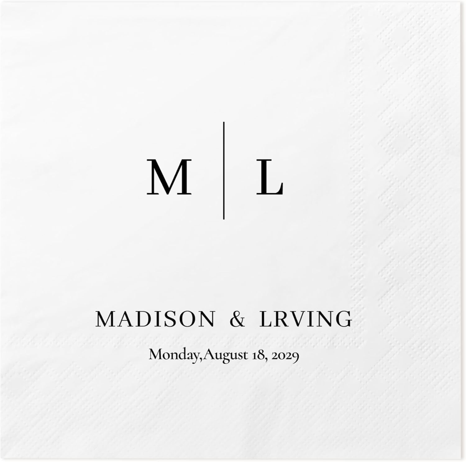 100 Pcs Custom Cocktail Napkins for Weddings and Events