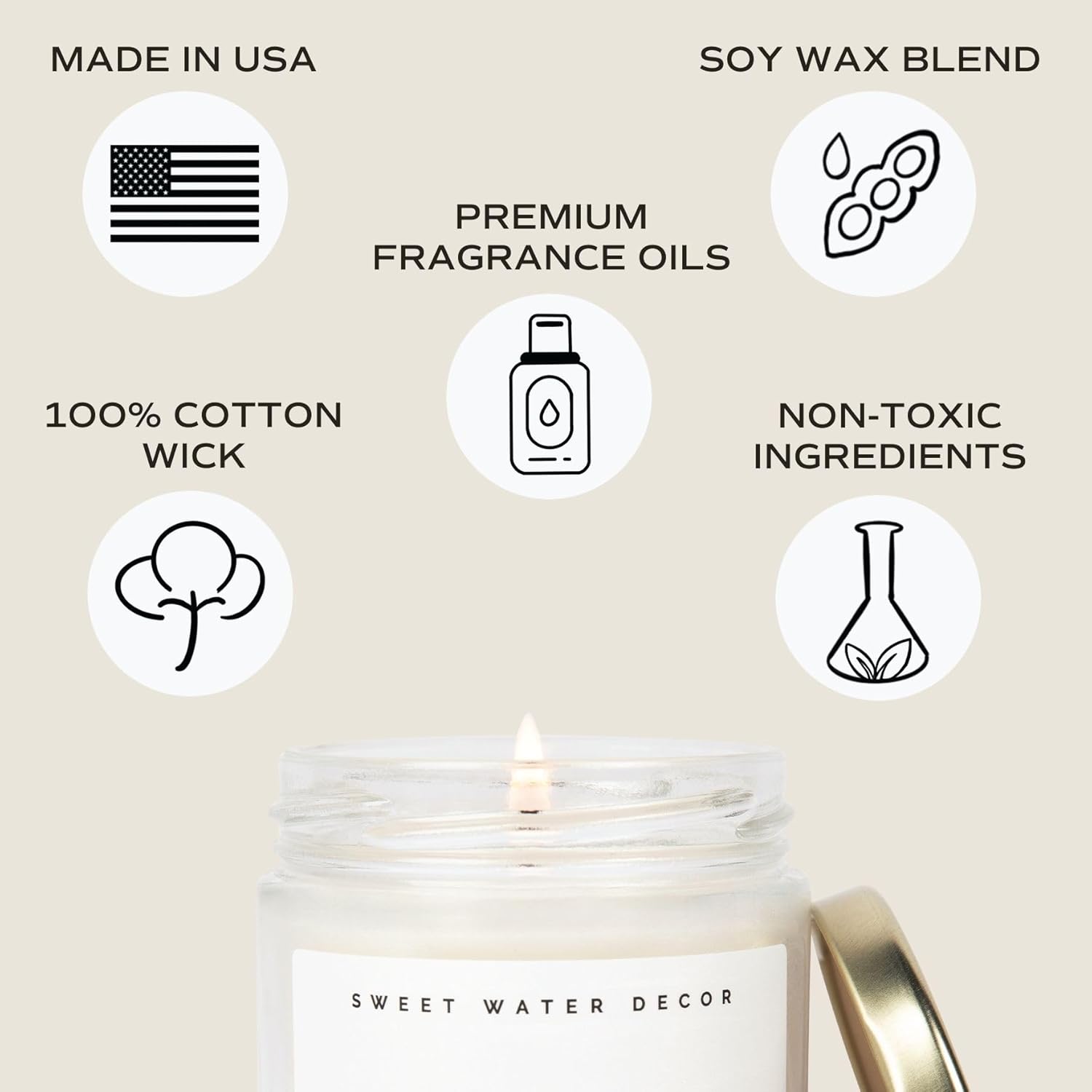 Sweet Water Decor Relax Girl Soy Wax Candle