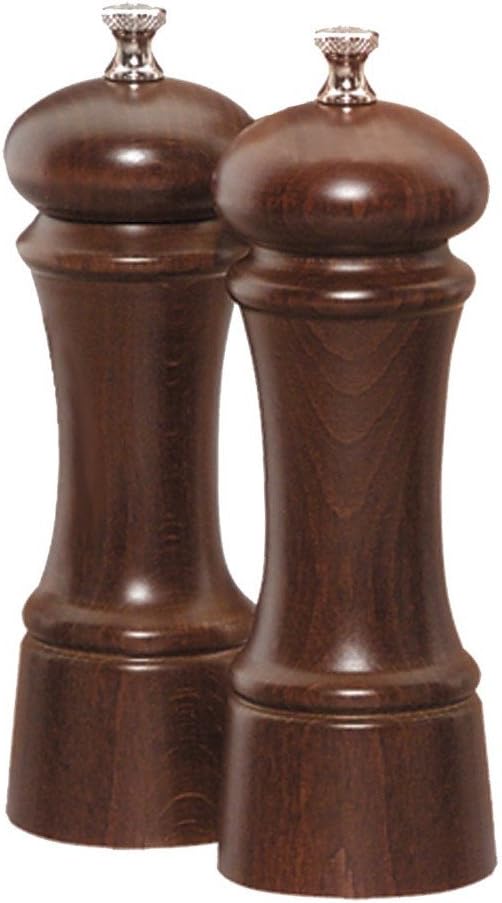 Chef Specialties 6 Inch Walnut Pepper Mill and Salt Mill Set