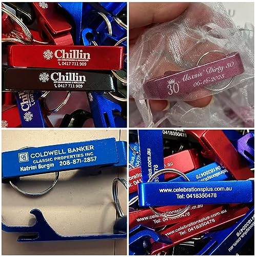 100pcs Custom Engraved Bottle Opener Keychain