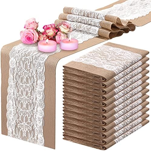 Chumia 12 Pack Rustic Jute Table Runner