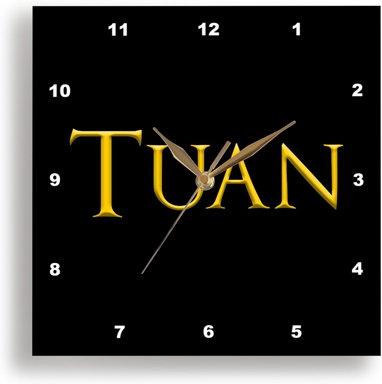 3dRose 13 Inch Silent Wall Clock with Baby Boy Name