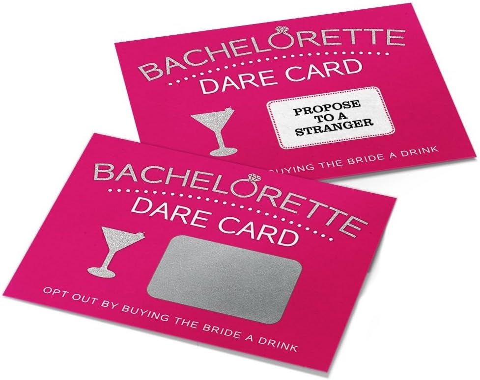 Printed Party Bachelorette Dare Card Game 20 Cards