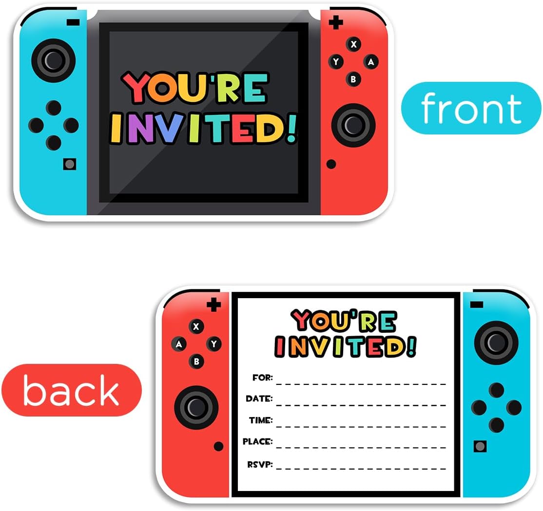 Yangmics Direct Video Game Party Invitations