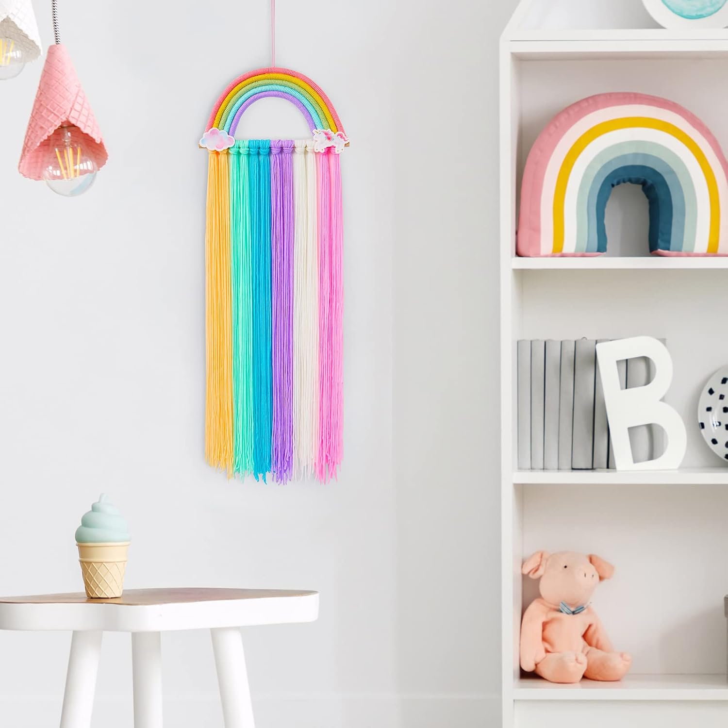 FIOBEE Rainbow Unicorn Hair Bow Holder Organizer