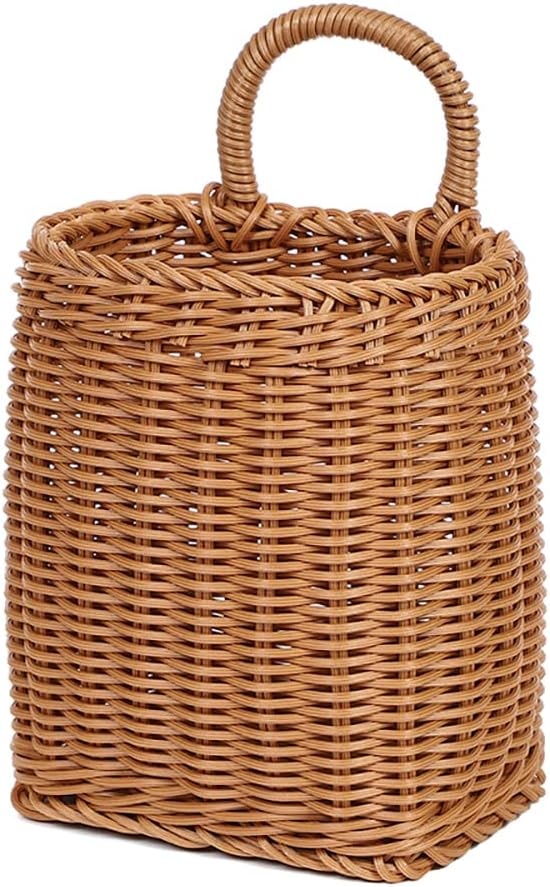 Hanging Woven Storage Basket Large Portable Wall Mount