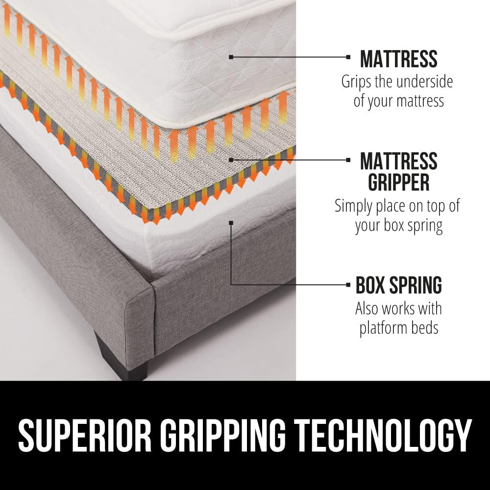 GORILLA GRIP Non-Slip Mattress Gripper for Queen Bed