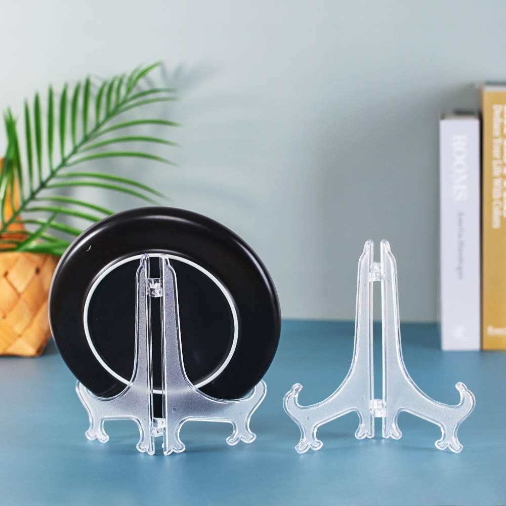Artliving 7 Inch Clear Plastic Easels for Display