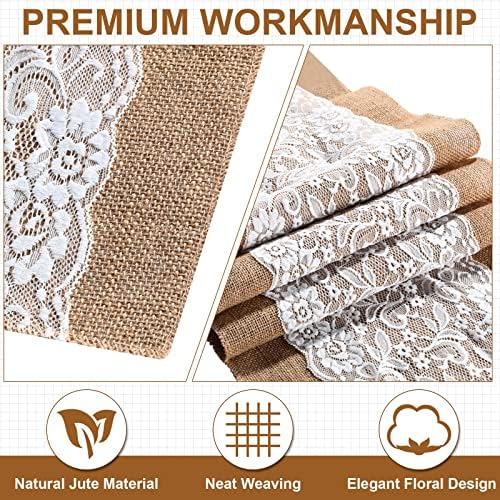 Chumia 12 Pack Rustic Jute Table Runner