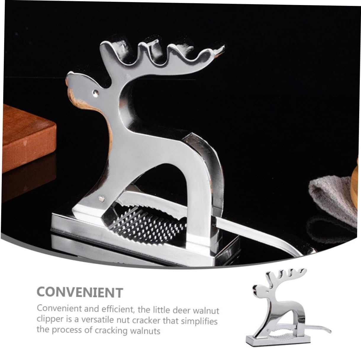 Deer Shaped Walnut Clip Nutcracker Electric Can Opener