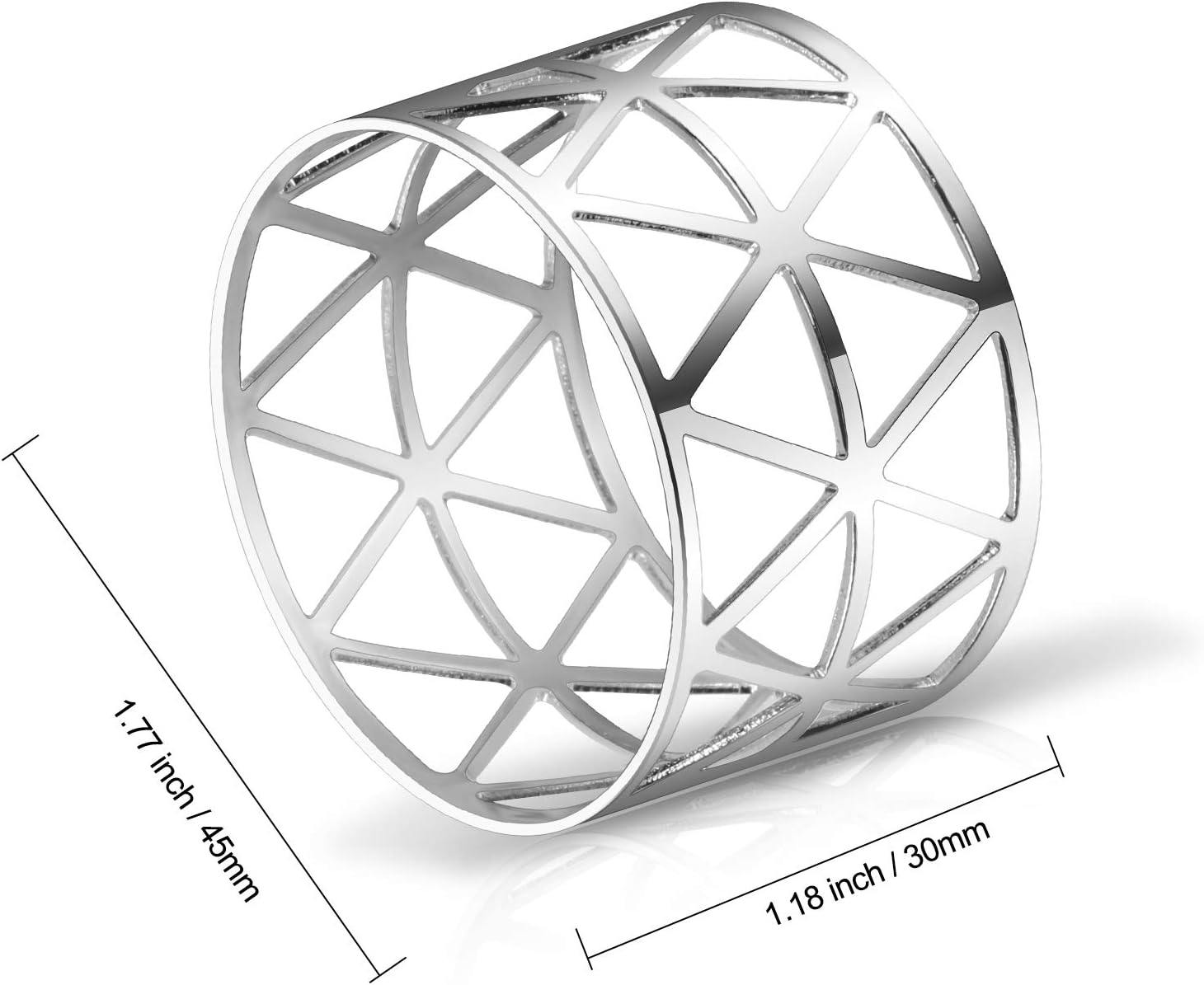 Kposiya 20 Piece Silver Napkin Ring Set