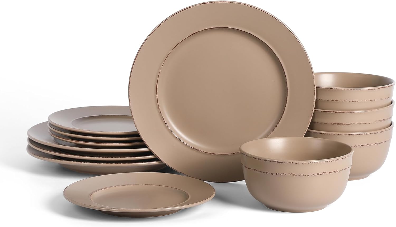 Earth Clay Hazel 12-Piece Stoneware Dinnerware Set