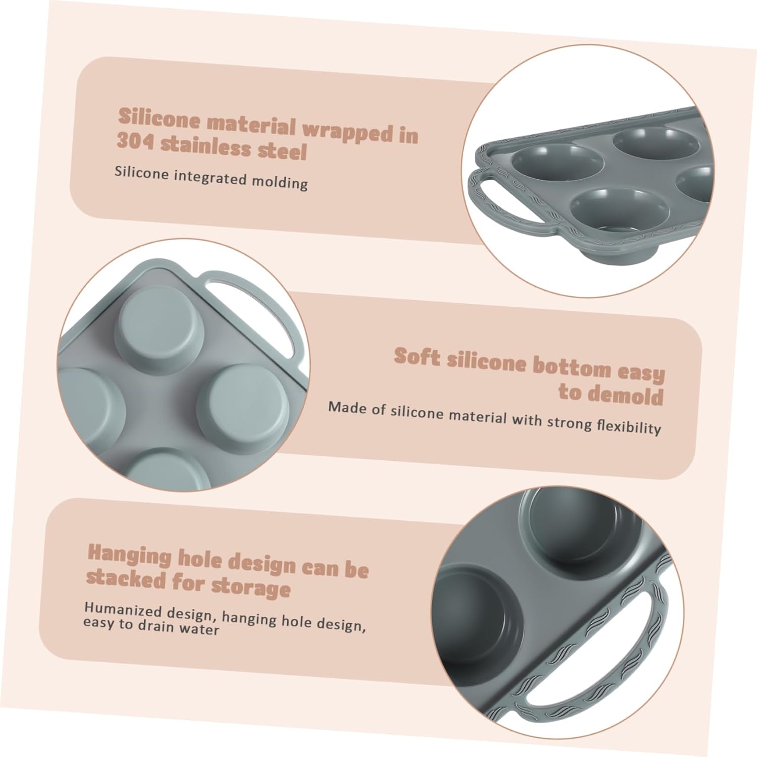 PRETYZOOM Silicone Baking Molds for Creative Desserts