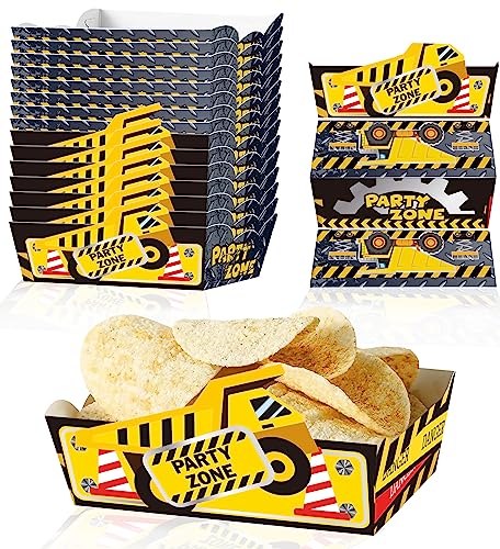 24 Pcs Construction Themed Snack Bowls Party Supplies