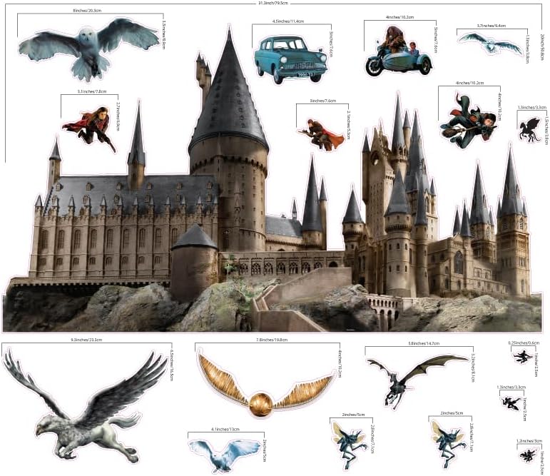 Conquest Journals Hogwarts Castle Window Cling Set