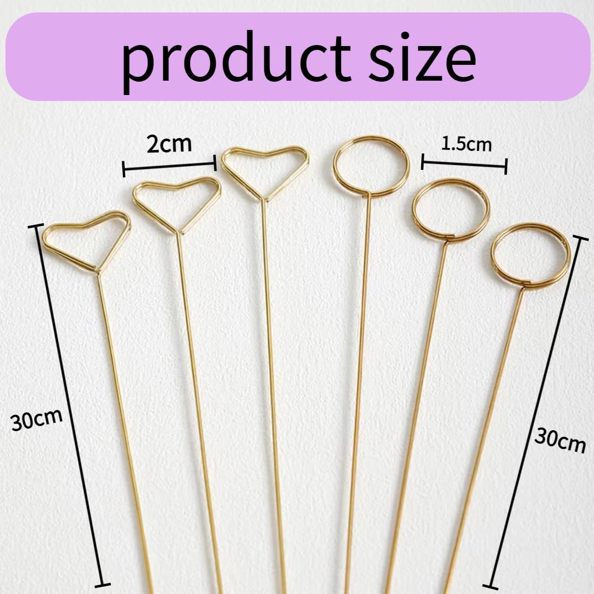 40Pcs Metal Floral Card Holder Picks for Centerpieces and Tables