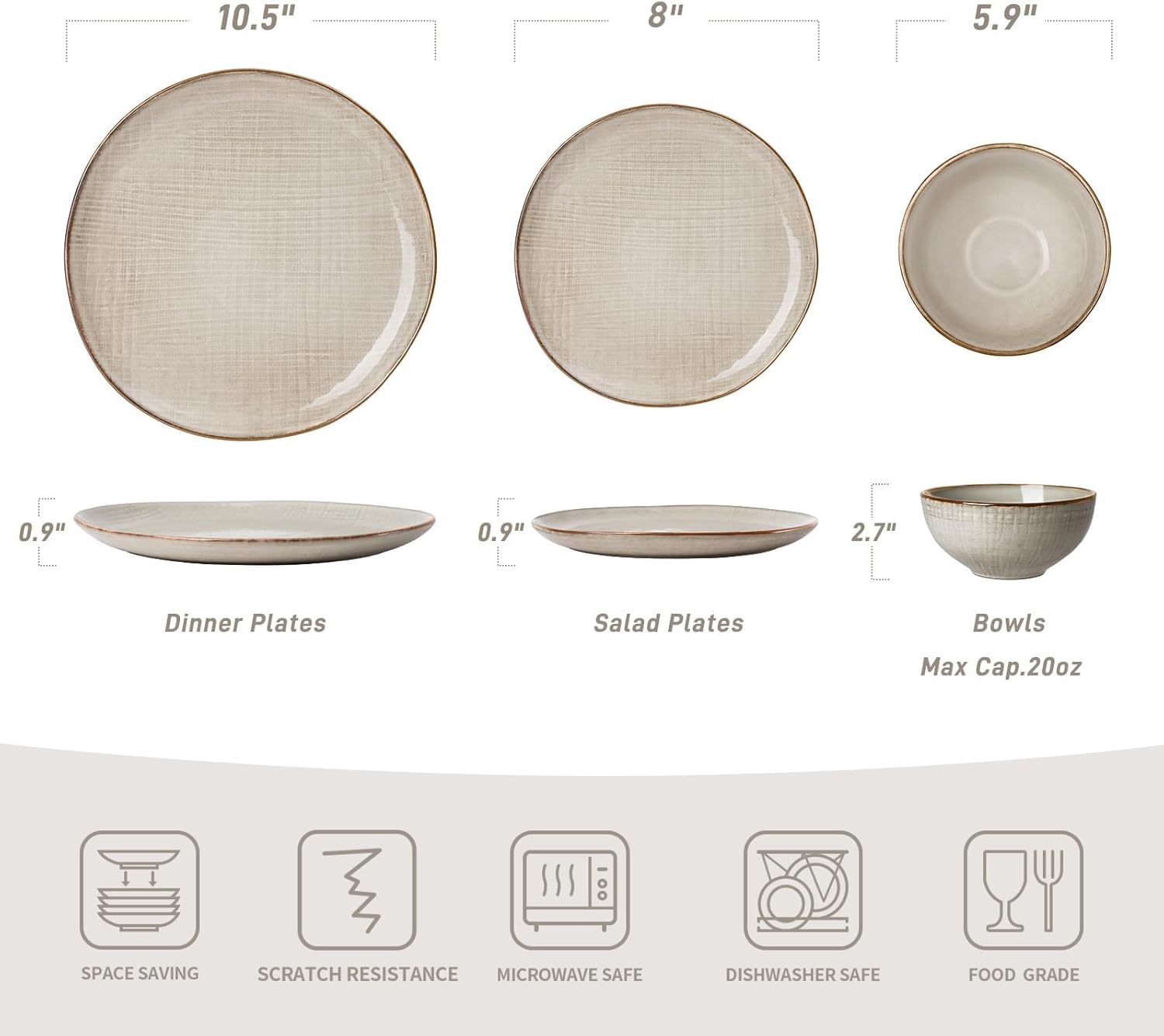 Famiware Moonlight Dinnerware Set 24Pieces