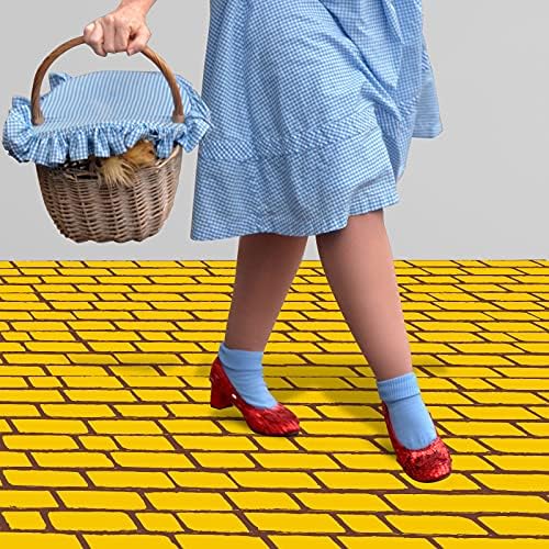 Chuangdi Yellow 45 x 9 Feet Brick Wall Aisle Runner