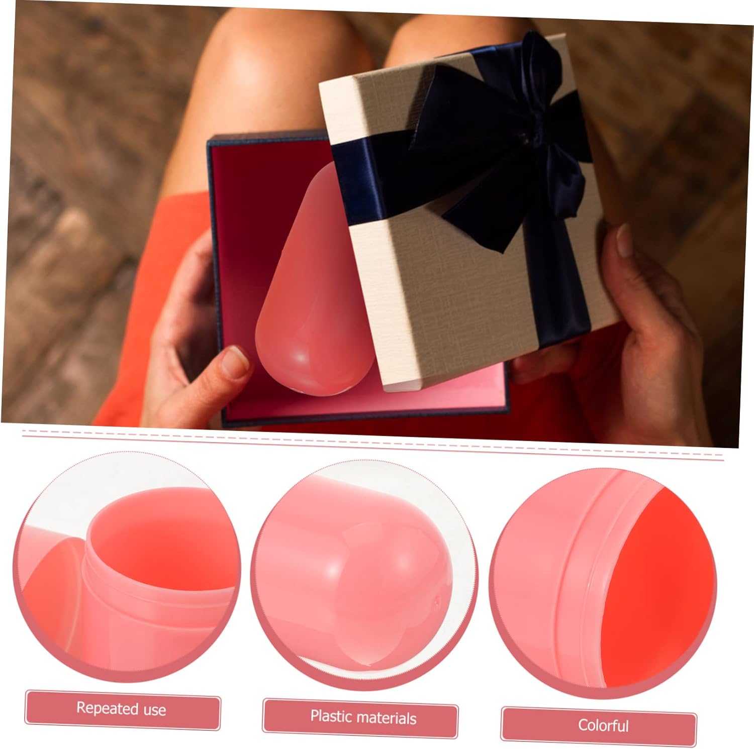 21 Pcs Clear Plastic Easter Egg Storage Container