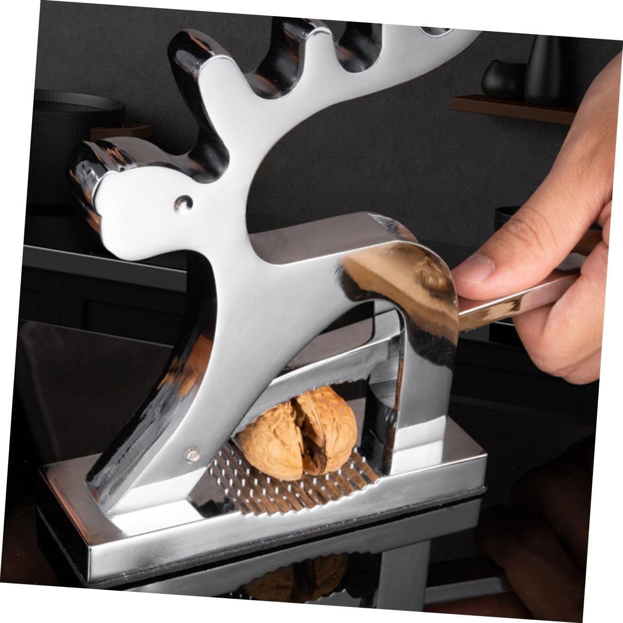 Deer Shaped Walnut Clip Nutcracker Electric Can Opener