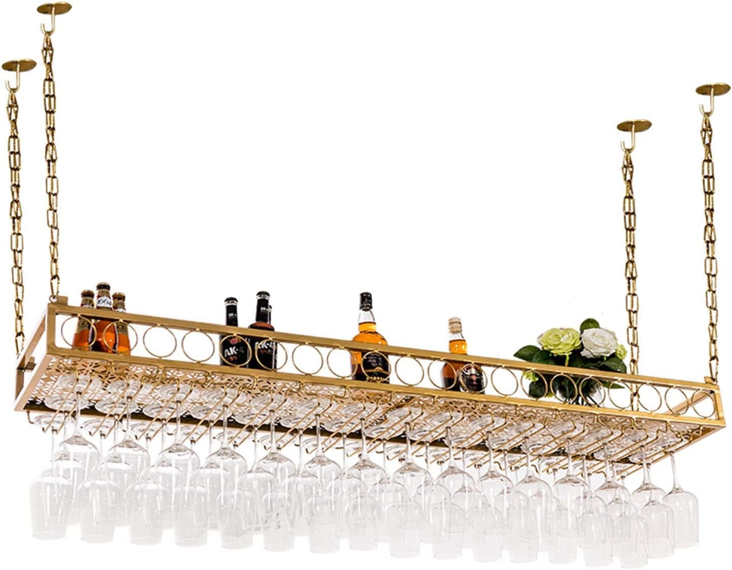 ShyhHts Wall Mounted Wine Rack - 120cm Durable Adjustable Holder