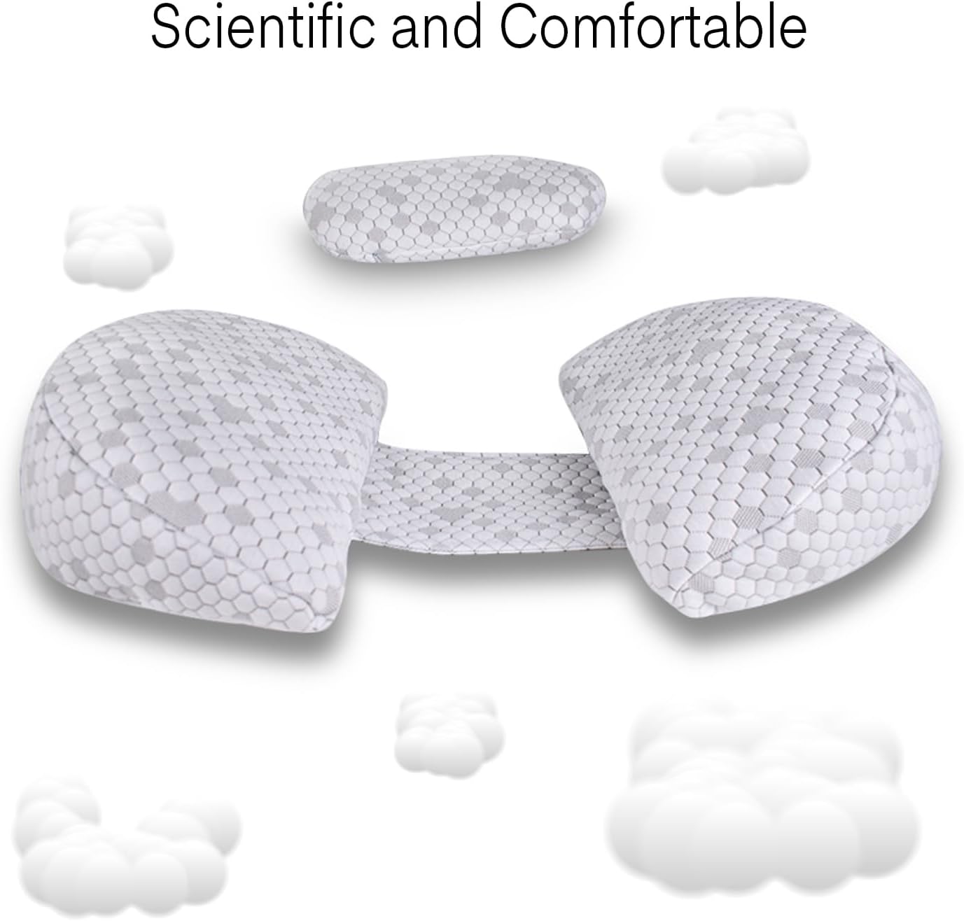 ANGELYCIA Pregnancy Pillow with Adjustable Velcro Support