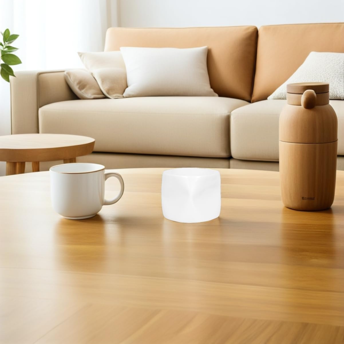 GLEAVI Mini Irregular Ceramic Teacup Candle Holder
