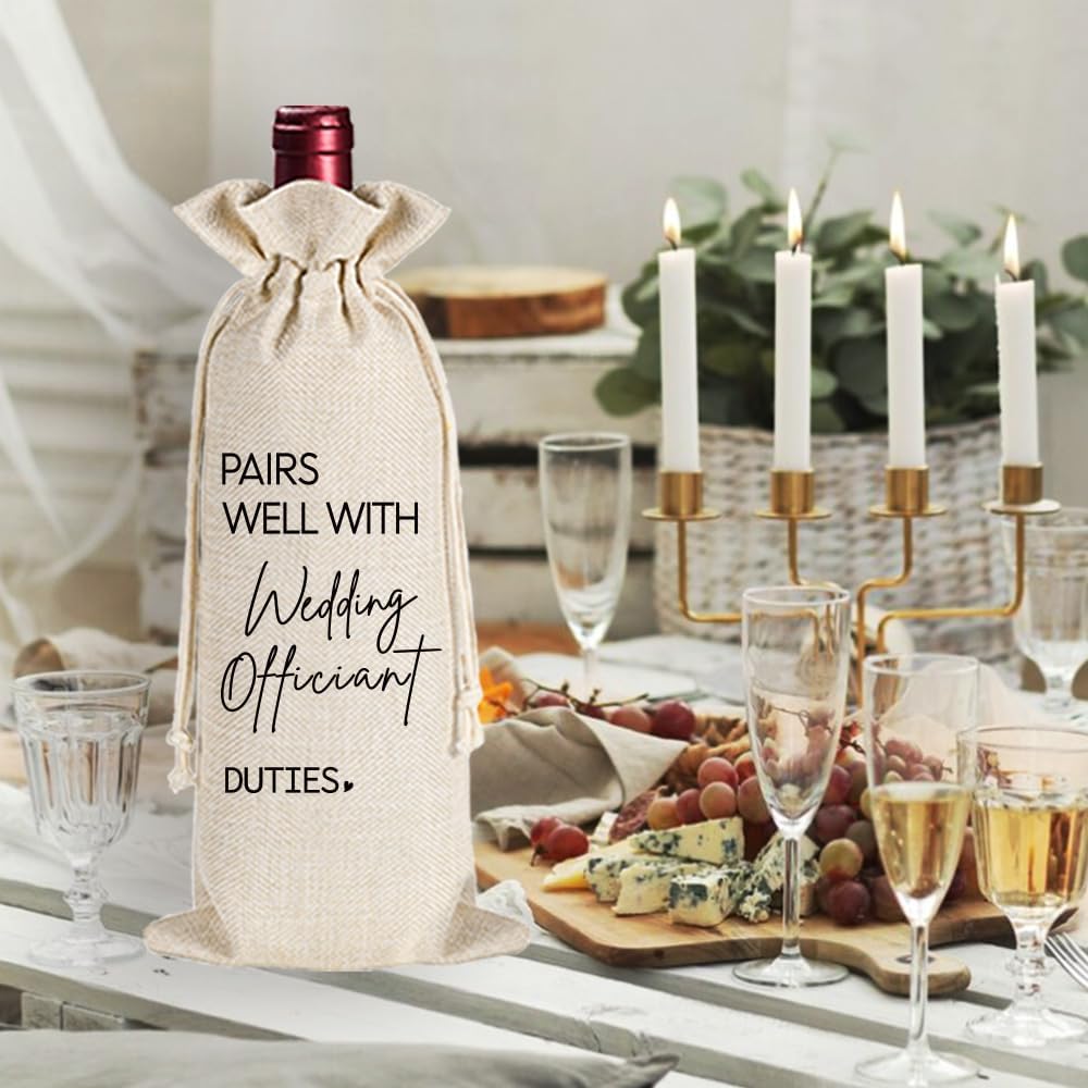 Thank You Wine Bag for Wedding Officiant