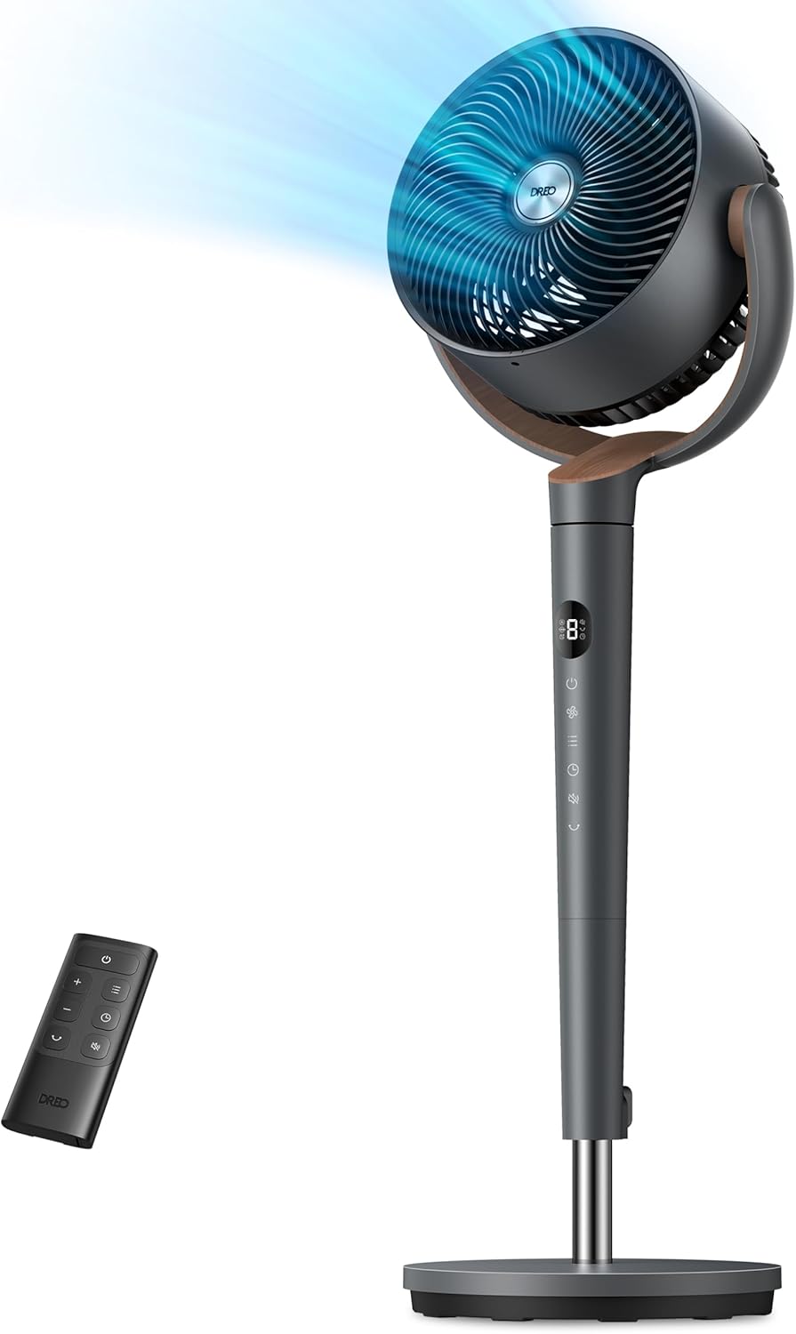 Dreo TurboPoly Fan for Bedroom Quiet Oscillating Floor Fan