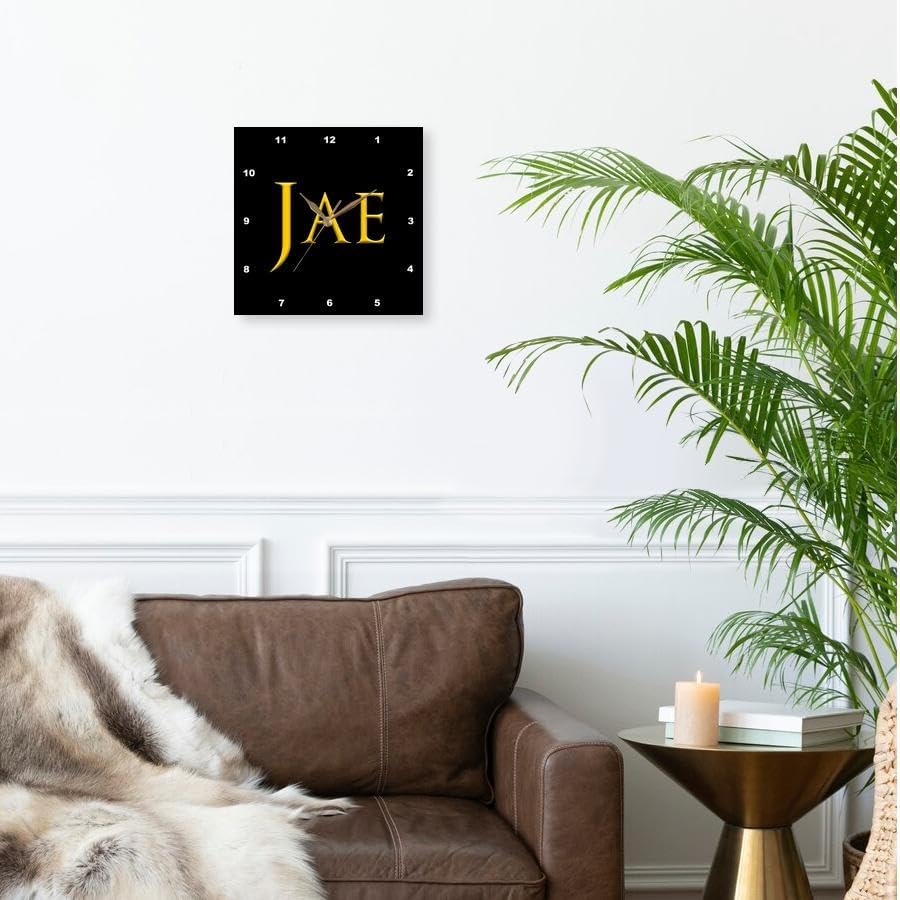 3dRose Wall Clock Silent - 13 Inch Baby Boy Name Design