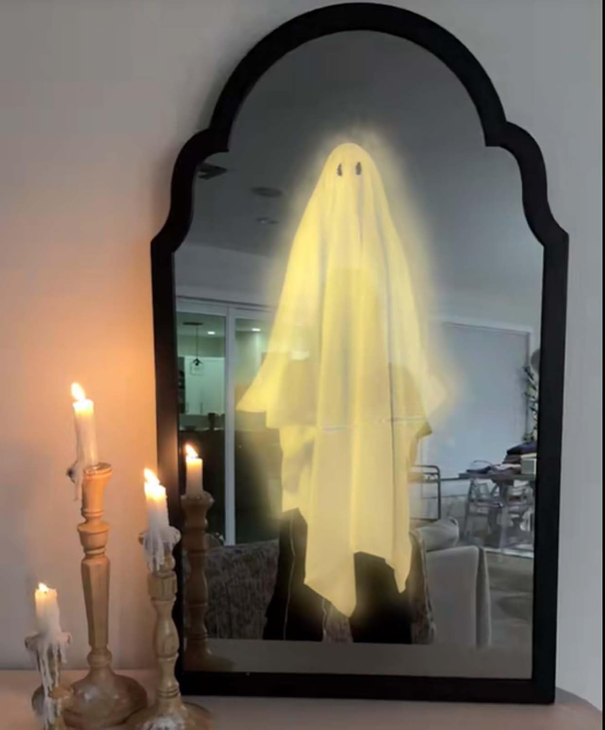 2025 Halloween Hologram Ghost Mirror with Wavy Border