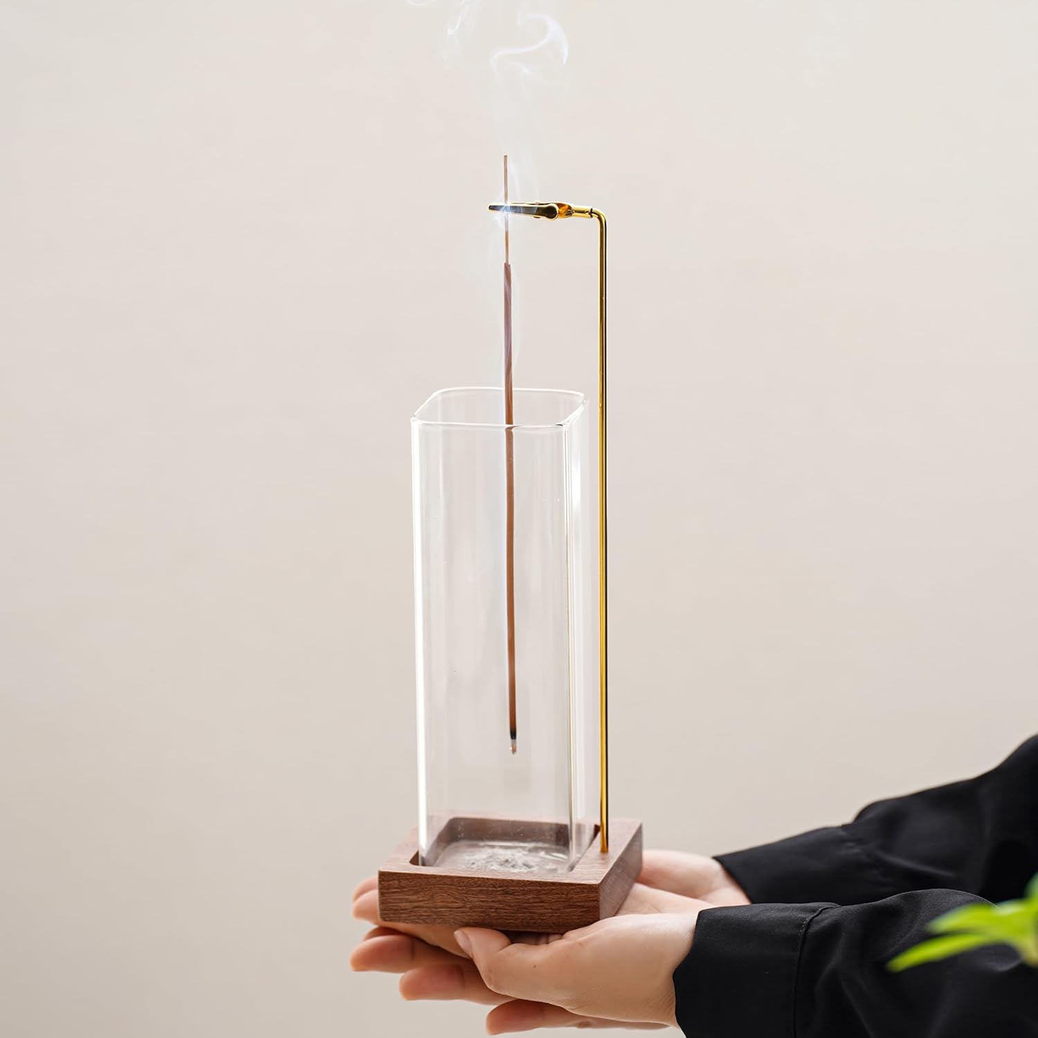 CEREMONY Incense Holder with Glass Ash Catcher and 20 Sticks