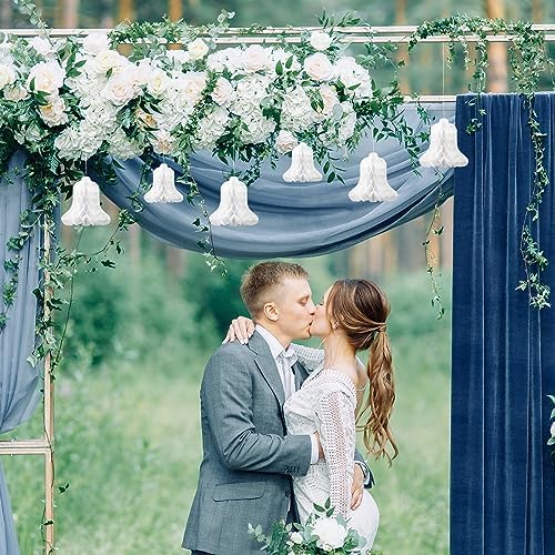 24 Pcs White Hanging Wedding Bells Decorations