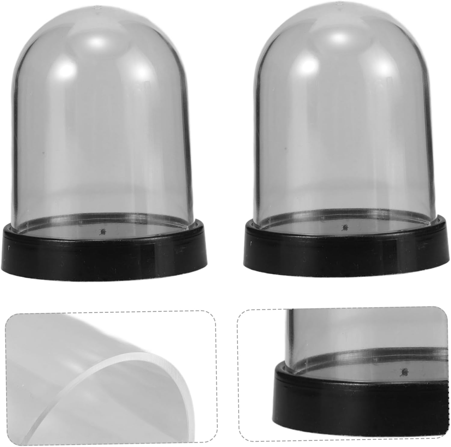 5pcs Mini Plastic Cloche Domes For Flowers And Crafts Display