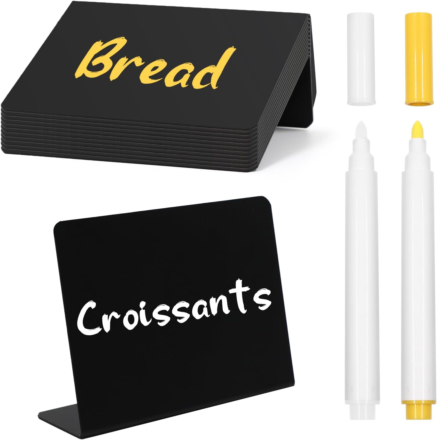 DAZLUTE 12 Pack Mini Chalkboard Signs With 2 Markers
