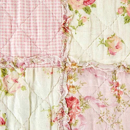 Cozyholy Cotton Patchwork Quilt Twin Size Reversible Bedspread