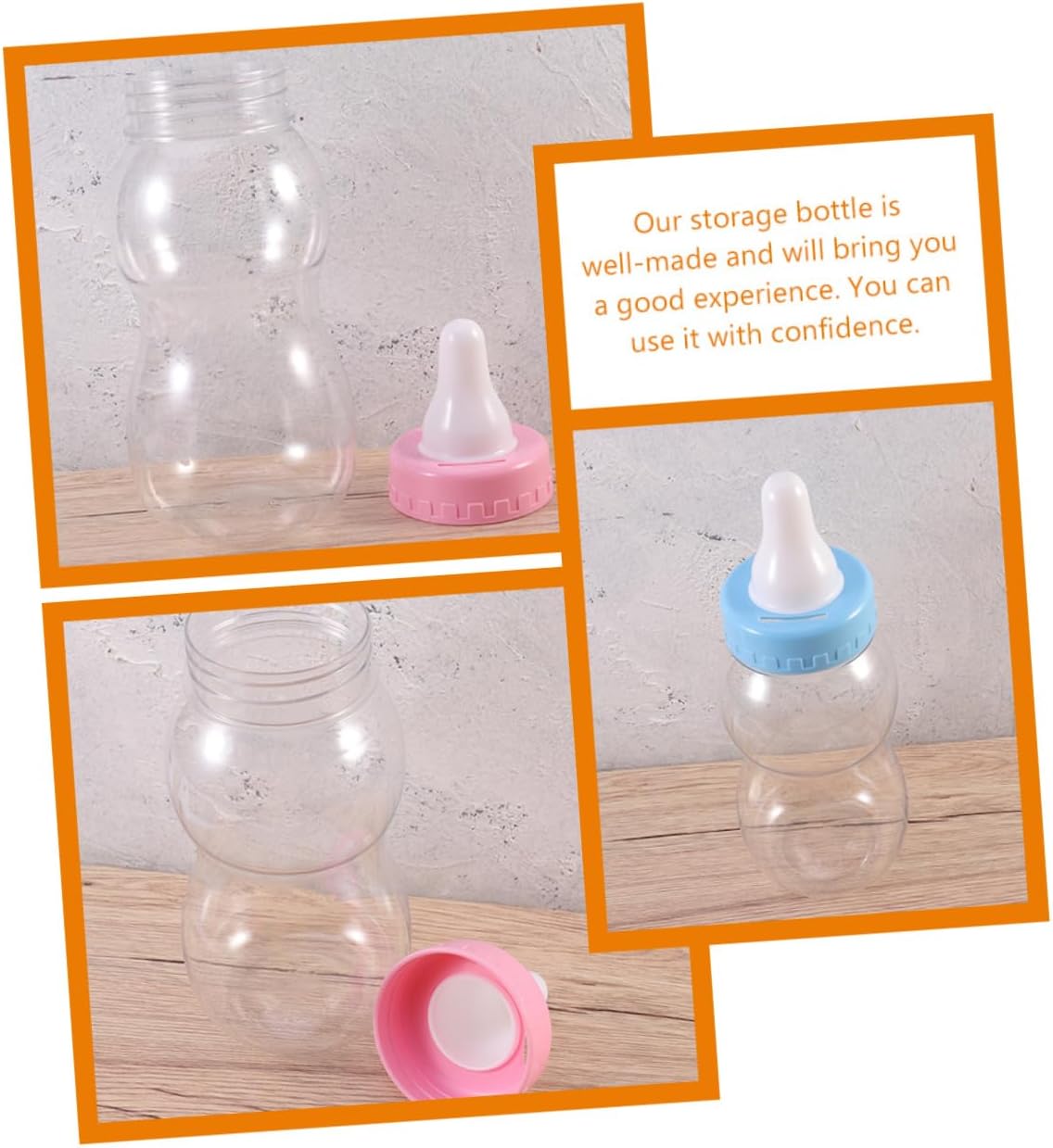 BESTYASH 2Pcs Transparent Candy Storage Jars for Party Treats and Snacks