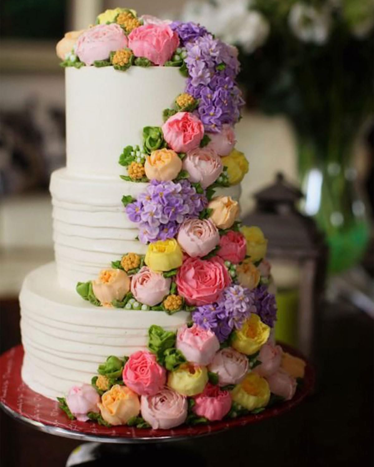 Boyun Acrylic Cake Discs with Icing Scraper and Center Dowel