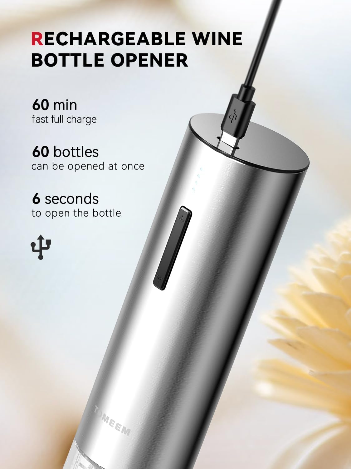 TOMEEM 4-in-1 Electric Wine Gift Set