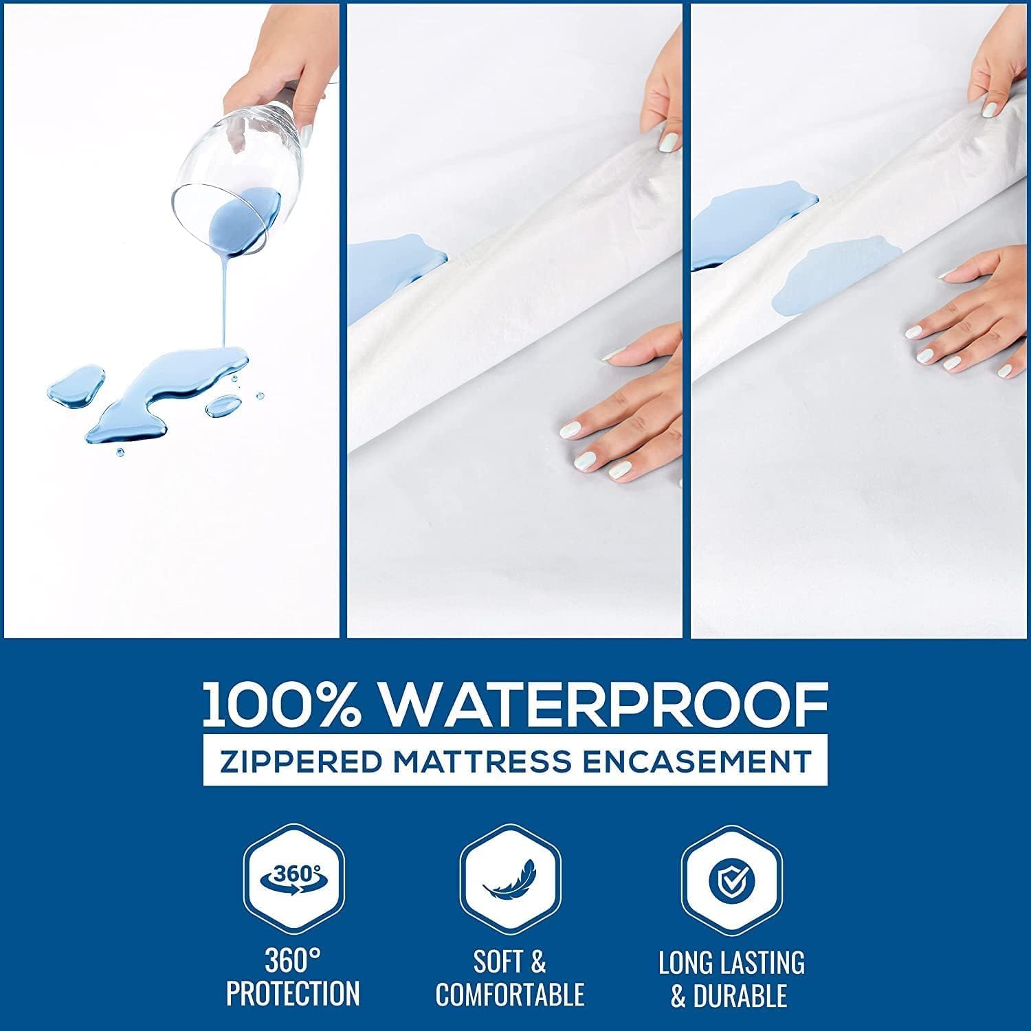 Utopia Bedding Queen Mattress Encasement 100 Waterproof