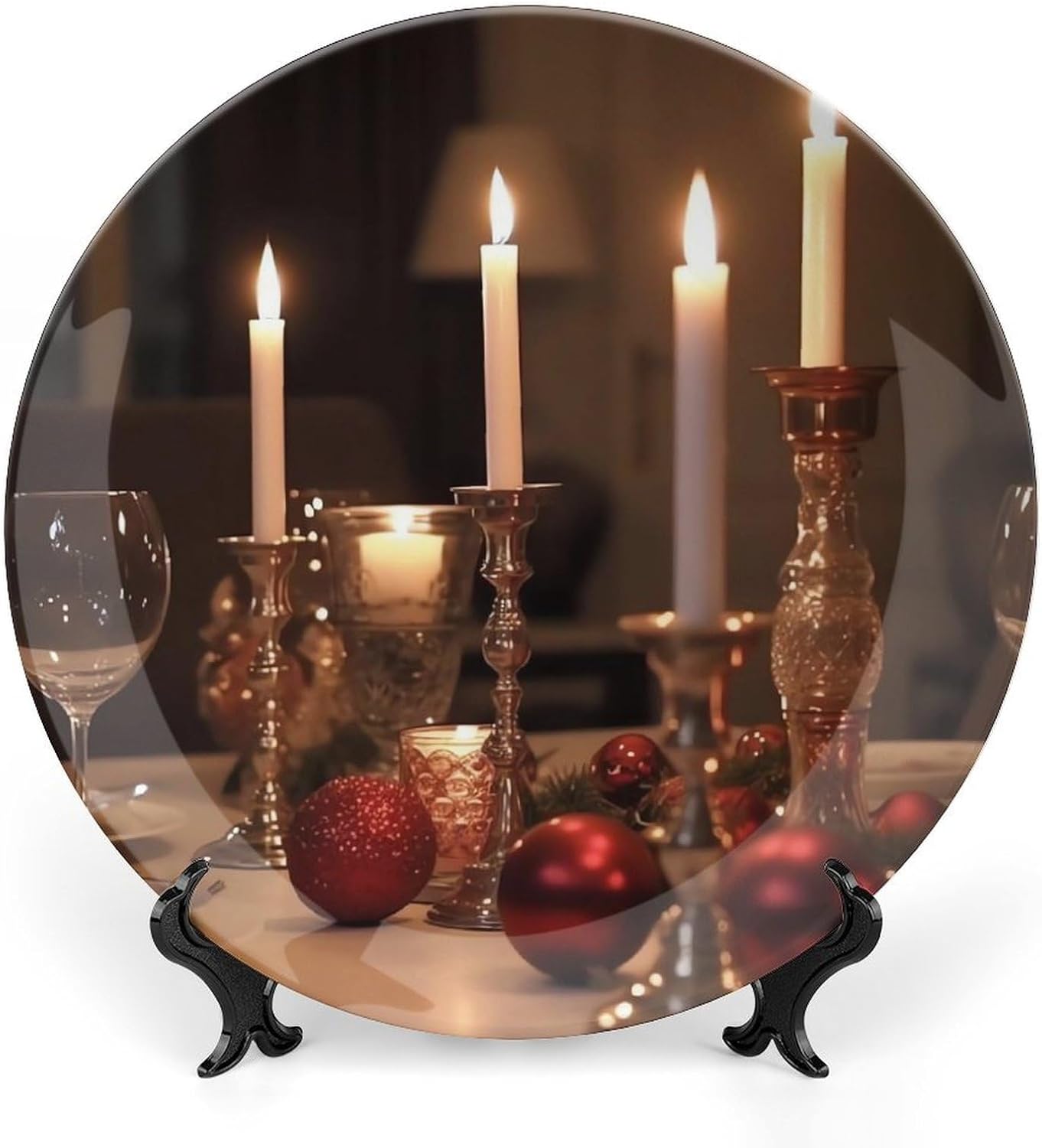Ceramic Candle Holder Dining Plate Set 7inch