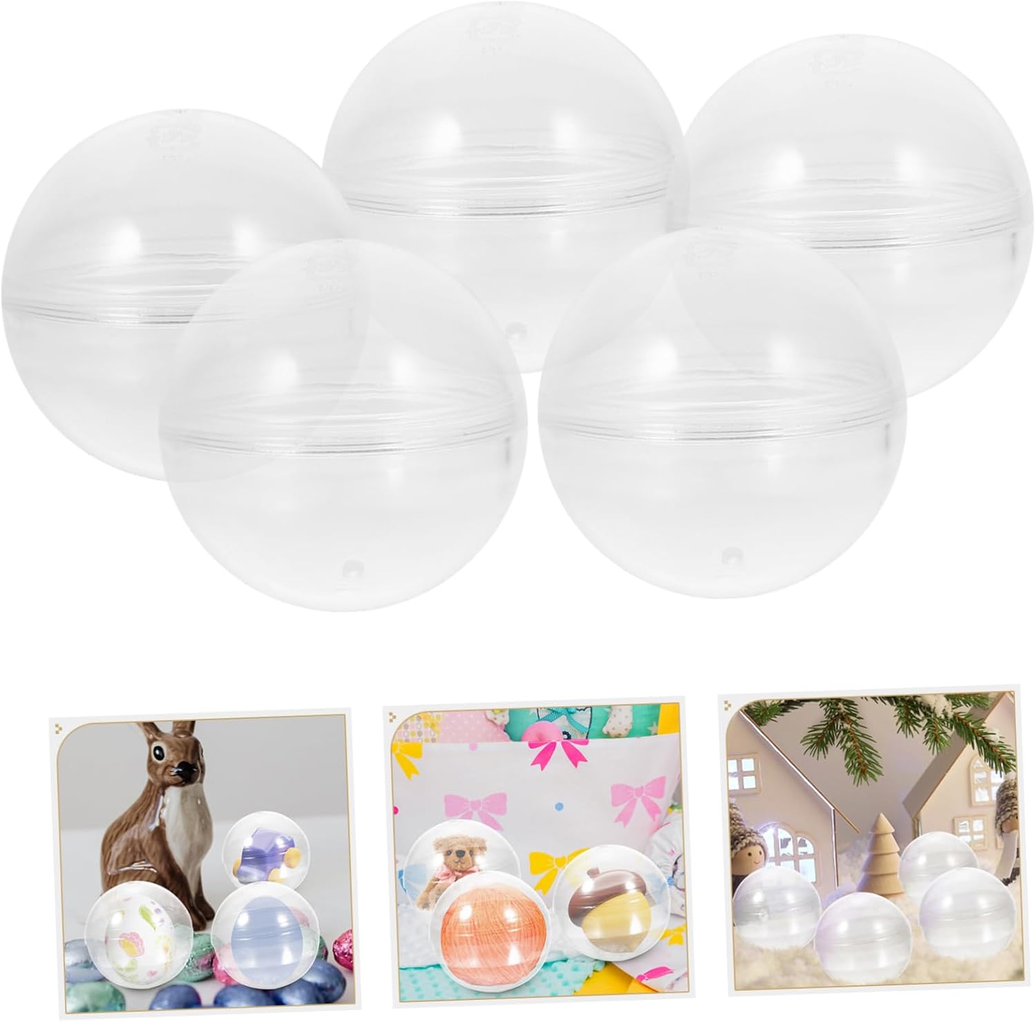 3pcs Set Smooth Fillable Balls Storage Container for Easter Party Toys