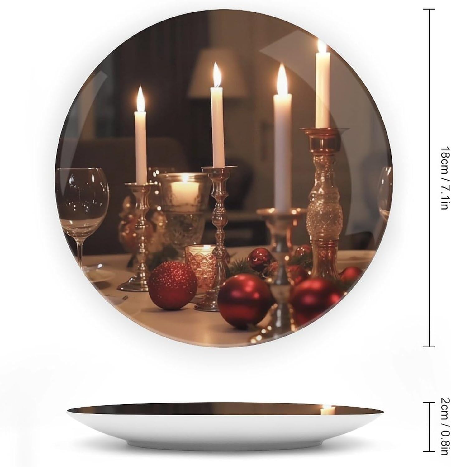 Ceramic Candle Holder Dining Plate Set 7inch
